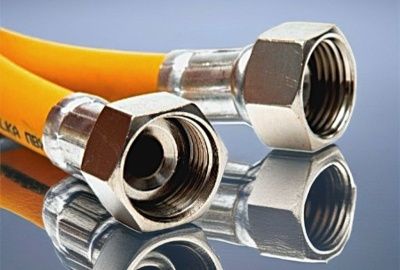 Подводка гибкая для газа ELKA, ПВХ с полиэфирной нитью 10*15 мм, 1/2"-1/2", ВР/ВР, производство