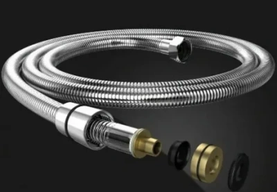 Шланг для душа растяжной 150-170 см с системой anti-Twist 360°, ¢14мм двойной замок, гайки латунь
